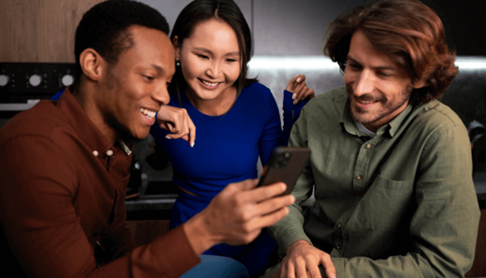 group of friend happy about buy now pay later option